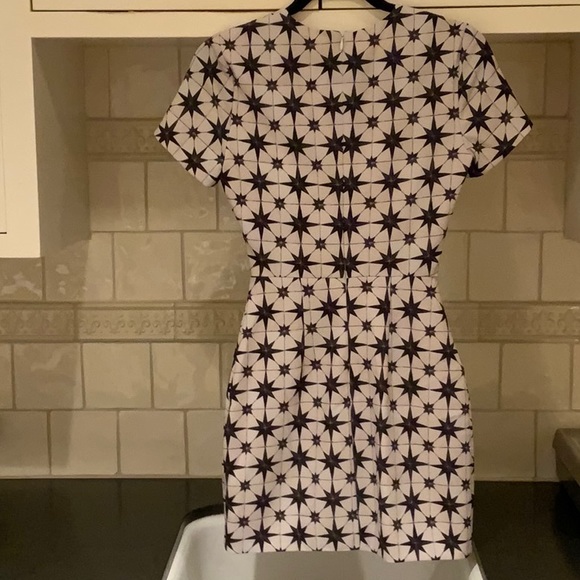 Bec & Bridge Ivory/Black Star Print Cutout Fitted Mini Dress Women’s Size 4 - Picture 5 of 5